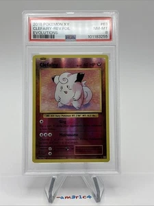 PSA 8 Clefairy Reverse Holo 63/108 – 2016 Pokémon XY Evolutions - Picture 1 of 2