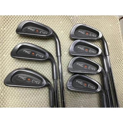 PING EYE II Stainless Iron Set 7pcs 4-PW ZZ LITE Steel Flex Uniflex Orange Dot - Image 1 of 4