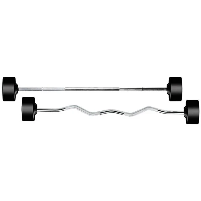 Barra recta profesional fija de goma York Barbell 26140 - 20 libras Foto 1 de 1