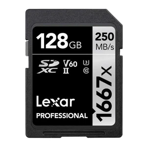 128GB Professional 1667x SD Card, UHS-II, C10, U3, V60, Full HD, 4K, Up To 25... - Picture 1 of 2