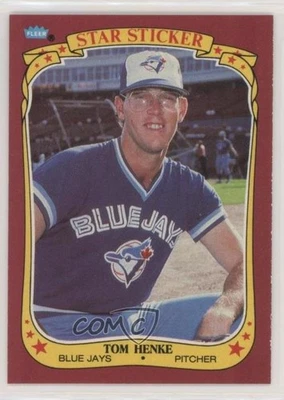1986 Fleer Star Stickers Tom Henke #54 - Image 1 of 2