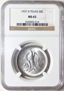 1937 D Texas Silver Commemorative NGC MS65 - Picture 1 of 2