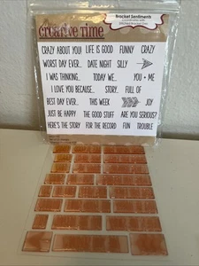 My Creative Time Bracket Sentiments Stamp  Set MCT142 RARE NIP - Picture 1 of 3