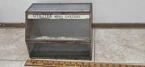 Antique Utilitee Mens Garters General Store Dealer Display Box Case Vintage Belt - Picture 1 of 7