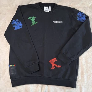 Adidas x Disney Goofy Crew Sport schwarz Herren Medium Rundhalsausschnitt Sweatshirt - Bild 1 von 10