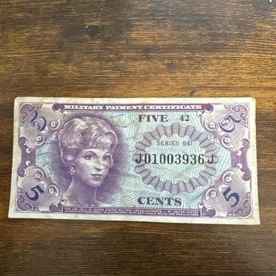 UNITED STATES - 5 Cent Military Payment Certificate (Series 641) 1964, Fine - Image 1 of 2