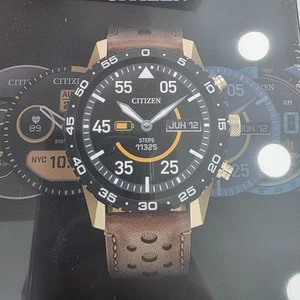 Citizen CZ Smart Gen 2 44MM Brown Leather Sport Smartwatch - MX1016-28X - Photo 1 sur 9