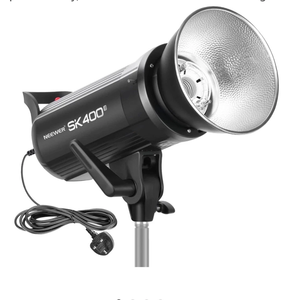 NEEWER PROFESSIONAL STUDIO FLASH Bowens 150 W Large LCD NEW-open Pack SK400 II - Image 1 of 4