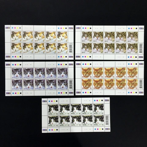 2004 Malta Cats Sheet of 10 Stamps Unmounted Mint MNH #1302 Cover