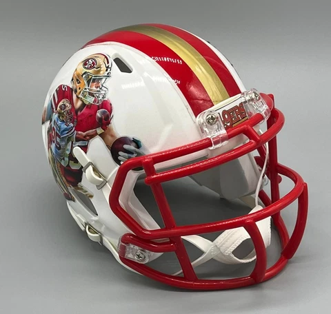 GEORGE KITTELL CUSTOM SAN FRAN 49'ERS RIDDELL SPEED MINI HELMET *VERY DETAILED* Cover