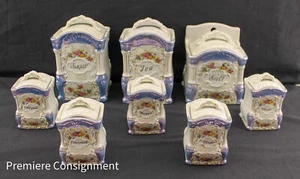 Hotta vu Shoten Lusterware16 Piece Victorian HandPainted Canister Set Japan 2748 - Picture 1 of 12