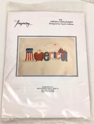 Imaginating #1116 America Sudadera Puntada Kit Diseñado por Gayle LeBeau Foto 1 de 4