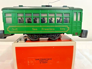 LIONEL6-18404#1 SAN-FRANCISCO-CAST TRKS ELECTRIC TROLLEY Car-BLT-1988 LK/N - Picture 1 of 4