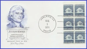 Jefferson Memorial USA3 #1510d U/A ARTMASTER FDC BKLT6 - Imagen 1 de 1