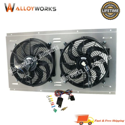 Electric Fan+Shroud+Relay Fit 1988-2000 Chevy/GMC C/K 1500 2500 3500 5.77.4L V8 - Image 1 of 4