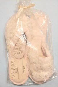 Vintage Glamour Skuffs Madye's Satin Slippers Bridal Pink 1960s New 8.5-9 Lg  - Picture 1 of 19