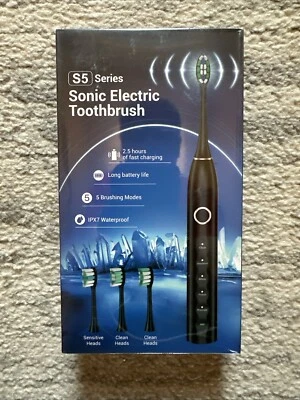 Cepillo de dientes eléctrico sónico S5 NEGRO NUEVO SELLADO DE FÁBRICA Foto 1 de 3