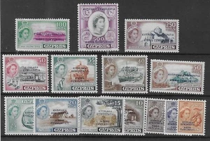 Chipre 1955 Definitives Mint Cat £90+ (14v) - Imagen 1 de 1