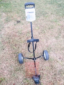 JEF World of Golf Deluxe Steel 2-Wheel Foldable Golf Pull Cart - Picture 1 of 6