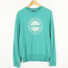 GANT Men's Jumper Size L Crew Neck Cotton Polyester Green Pullover me9457