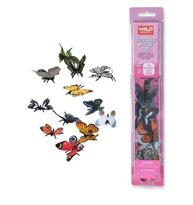NEW Toy Wild Republic Nature Tube Butterfly Assortment 12889 Set 12 Butterflies - Picture 1 of 2