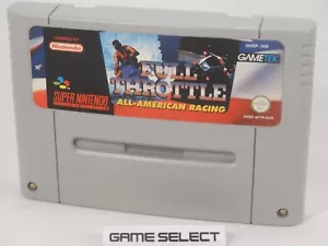 Full Throttle ALL-American Racing Nintendo SNES Super NES PAL EU EUR Original - Photo 1/1