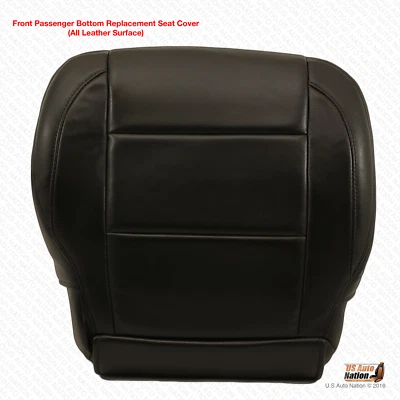 2011 2012 2013 PASSENGER Side Bottom LEATHER Seat Cover For Nissan Armada BLACK - Image 1 of 4