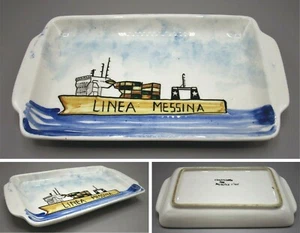 PORTACENERE/POSACENERE CERAMICA "LINEA MESSINA S.P.A - COMPAGNIA DI NAVIGAZIONE" - Imagen 1 de 1