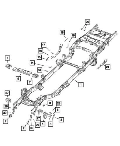 Soporte de cabina delantero izquierdo genuino Mopar 2013-2015 Ram 3500 68140025AB Foto 1 de 1