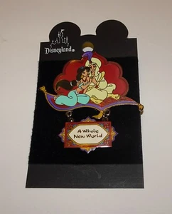 DISNEY DLR 2000 PRINCESS DANGLE SERIES JASMINE AND ALADDIN A WHOLE NEW WORLD PIN - Picture 1 of 2