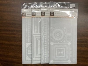 BASIC GREY FRAMES, BORDERS, ICONS - RUB-ON TRANSFERS - Picture 1 of 13