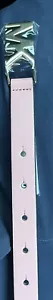 New Michael Kors Women's MK Logo Buckle Pink Leather Belt Plus Size 1X - Picture 1 of 2
