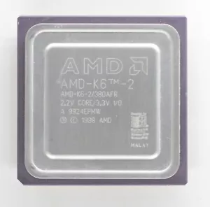 Socket 7 CPU - AMD K6-2 380MHz - AMD-K6-2/380AFR - TESTED - Picture 1 of 2