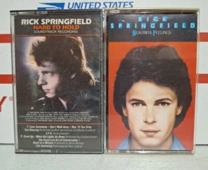 Lot 2 Rick Springfield Cassette Tape Hard to Hold Beautiful Feelings Hard Rock - Picture 1 of 3