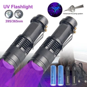 365NM/395NM UV Ultra Violet LED Flashlight Blacklight Inspection Torch Light - Picture 1 of 17