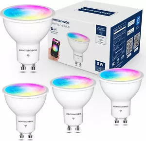 GU10 Smart Light Bulbs 50W Equivalent, 38°Beam Angle, Smart Bulb Compatible - Picture 1 of 10