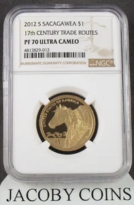 2012 S Sacagawea $1 17th Century Trade Routes NGC PF70 Ultra Cameo Brown Label - Picture 1 of 6