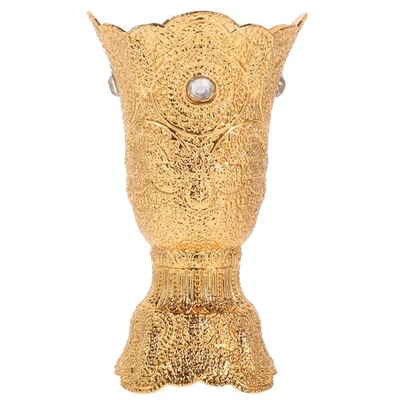  Bruciatore di incenso con cono di incenso in metallo, base alta, medio oriente, - Immagine 1 di 4