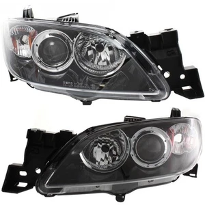 Headlight Set For 2004-2009 Mazda 3 Halogen Sedan Left and Right 2Pc - Picture 1 of 11