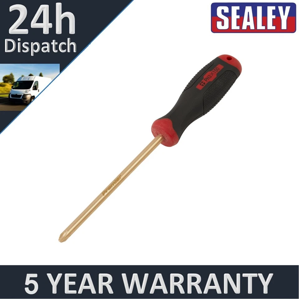 Sealey Screwdriver Phillips #3 x 150mm Non-Sparking NS098 - Image 1 of 2