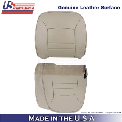 Fundas de asiento del lado del conductor de cuero genuino para Ford Crown Victoria 1998-2002 color tostado Foto 1 de 4