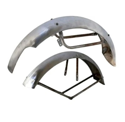 SUITABLE FOR BSA A50 A65 FRONT AND REAR MUDGUARD RAW SET COMPLETE STAY 1967-70 - Image 1 of 4