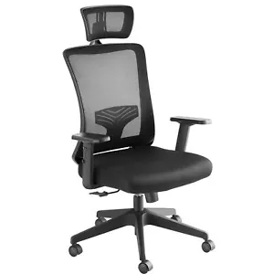 Bürostuhl Ergonomisch Computerstuhl mit Kopfstütze Drehstuhl Mesh Chefsessel - Bild 1 von 12