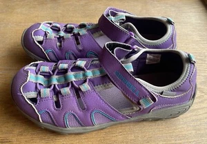 MERRELL Kids Girls Leather Hydro H20 Hiker Sandals Shoes Purple Size US 6 EU 37 - Picture 1 of 23