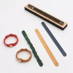 Three-Strand Braided Leather Bracelet Craft Cutting Die Wooden Punch Cut Mold - Picture 1 of 9