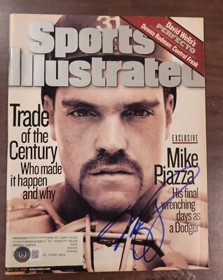 Mike Piazza Signed Sports Illustrated Magazine 5/25/98 Dodger Mets Baseball Auto - Image 1 of 4