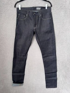 Pantalones de mezclilla Uniqlo para hombre 29x34 azul lavado oscuro ribete ajustado calce ajustado 5 bolsillos - Imagen 1 de 14