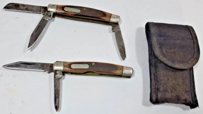 "2 cuchillos vintage Schrade EE. UU. OLD TIMER 3-2 hojas S Jack"" Foto 1 de 3