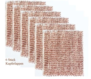 2 oder 6 Stk. Kupferlappen Kupfertuch Topfreiniger Putztuch Putzlappen Töpfe NEU - Bild 1 von 9