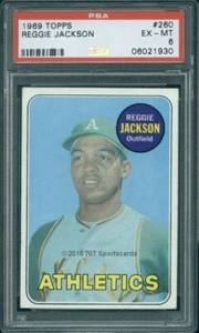1969 Topps 260 (R) Reggie Jackson PSA 6 (1930) - Picture 1 of 2